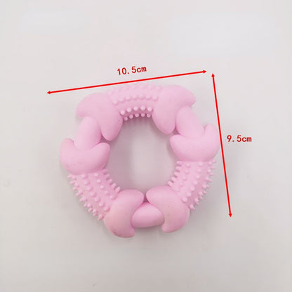 Hund Spielzeug, TPR Dorniger Kreis mit Milchgeschmack & spannenden Drei Farben für das Kauen, Beschäftigung und Spielen