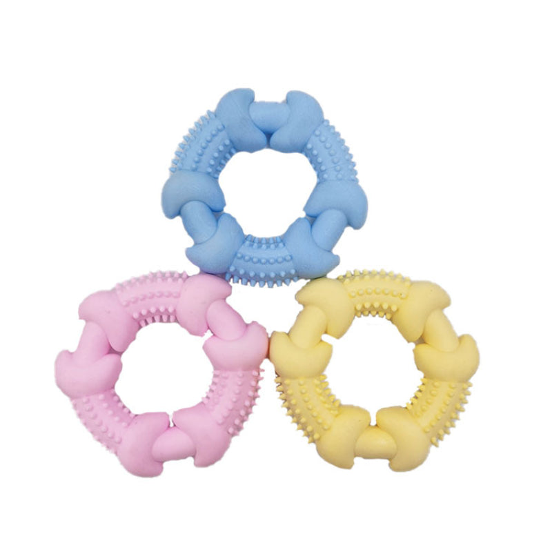 Hund Spielzeug, TPR Dorniger Kreis mit Milchgeschmack & spannenden Drei Farben für das Kauen, Beschäftigung und Spielen