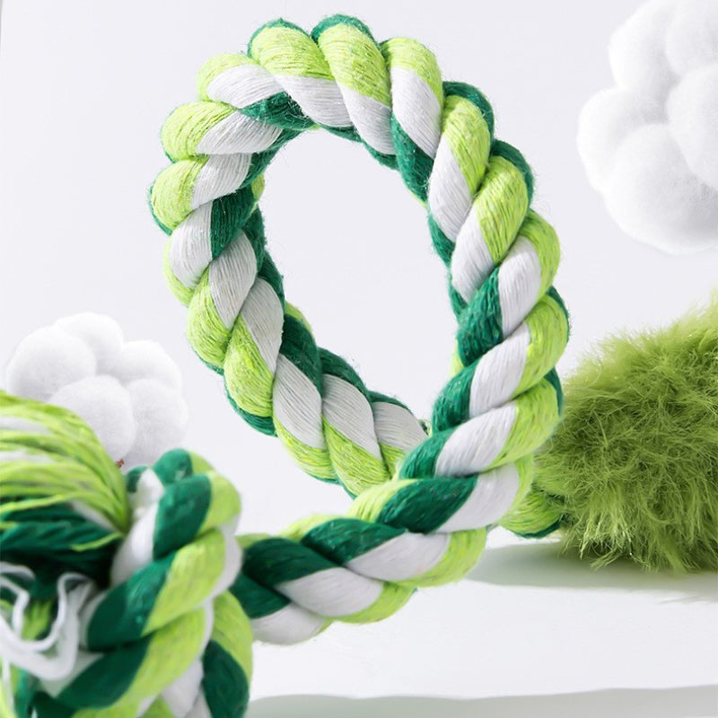 Kuscheltier für den Hund, Kauspielzeug für Hunde in vier Tier Varianten mit BB-Geräusch & Baumwollseil, interaktives, zahnpflege