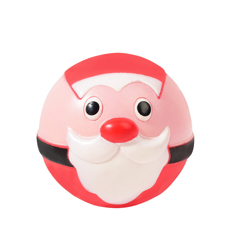 Hundespielzeug, 8,5 cm Weihnachtsserie Hundeball, 3er Set mit Quietschern, Geruchlos, Ideal für kleine & mittelgroße Hunde