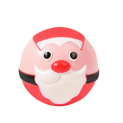 Hundespielzeug, 8,5 cm Weihnachtsserie Hundeball, 3er Set mit Quietschern, Geruchlos, Ideal für kleine & mittelgroße Hunde