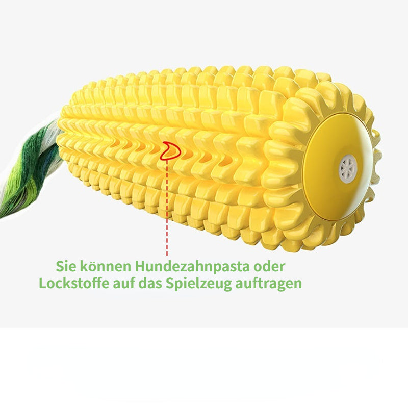 Spielzeug für den Hund, TPR Mais Baumwollseil Beißstab, Hundespielzeug quietschen, Bissfest & Langeweile lindern, Zwei Stile