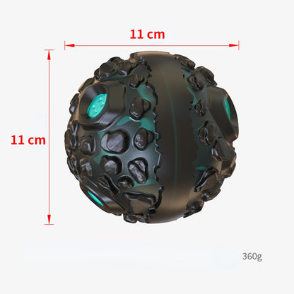 Unkaputtbares Hundespielzeug, Doppellagiges Hundeball mit Quietschfunktion, Blau & Gelb, Kauspielzeug für alle Hunderassen
