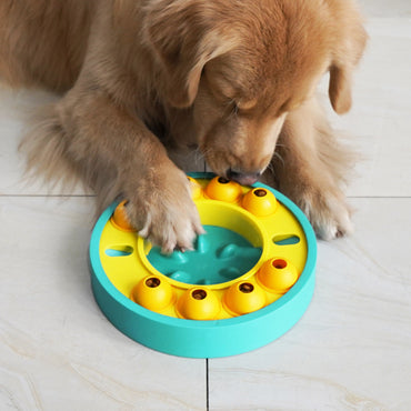 Hunde Intelligenzspielzeug, Slow Food Bowl Training Drehteller mit Rutschfeste Gummiauflage, interaktives Futterspielzeug