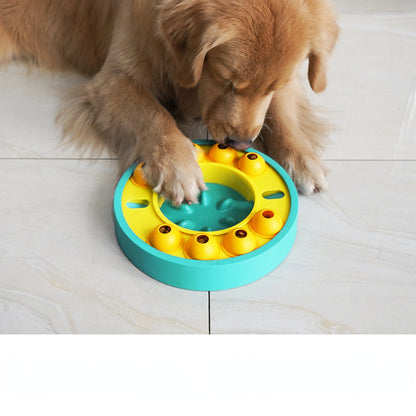 Hunde Intelligenzspielzeug, Slow Food Bowl Training Drehteller mit Rutschfeste Gummiauflage, interaktives Futterspielzeug