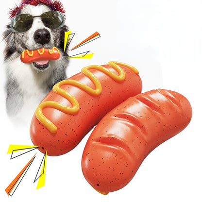 Hund Spielzeug, Wurstspielzeug, Langlebiges Kauspielzeug, Hundespielzeug Quietschen, Ideal für alle Hunderassen (1 Stück)