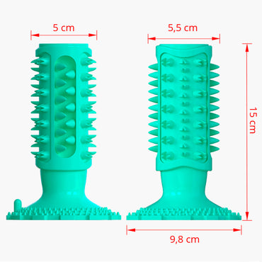 Hundespielzeug Unkaputtbar, Beißstab, Hundespielzeug Quietsch, Hundezahnbürste, drei Farben, geeignet für Hunde jeder Größe