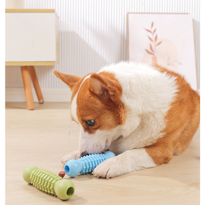 Hunde Spielzeug, TPR Zweikugel-Backenzahnstab, Kauspielzeug für Hunde, Interaktives Futterspielzeug für Hunde in drei Farben