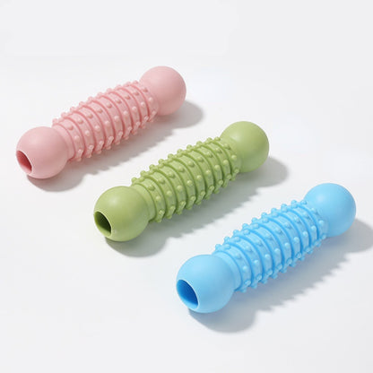 Hunde Spielzeug, TPR Zweikugel-Backenzahnstab, Kauspielzeug für Hunde, Interaktives Futterspielzeug für Hunde in drei Farben