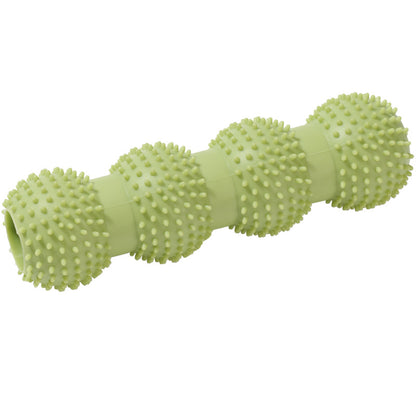 Spielzeug für den Hund, Vierkugel-Backenzahnstab aus TRP-Material, Bzerstörfest in drei Farben wählbar: Grün, Blau, Pink