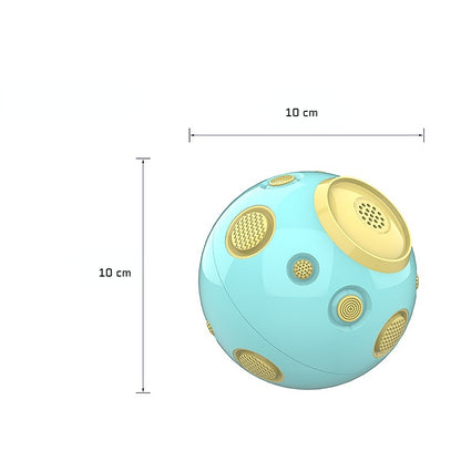 Spielzeug für den Hund, 10 cm Mond Hundeball, Interaktives & Geräuscherzeugendes Spielzeug in Grün, Blau und Orange