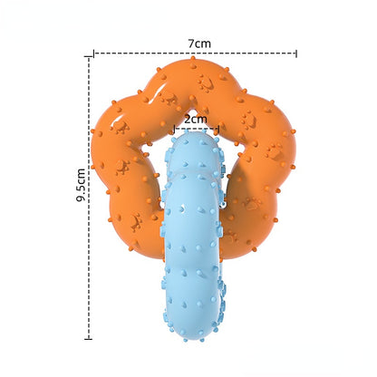 Spielzeug für den Hund, Doppelring Blütenring Kauspielzeug Hund, Zahnreinigung mit Tricolor-Optionen für alle Hunderassen
