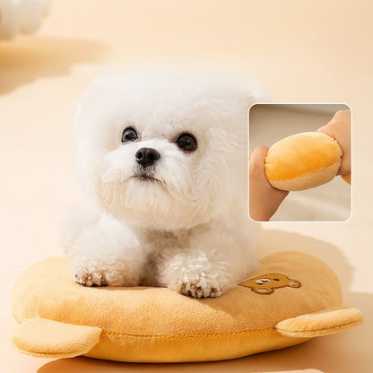 Kuscheltier für den Hund, Weiches Bestickt Hundespielzeug in U-Form, Schlafkissen für Hunde in Bär, Hase und Avocado Designs