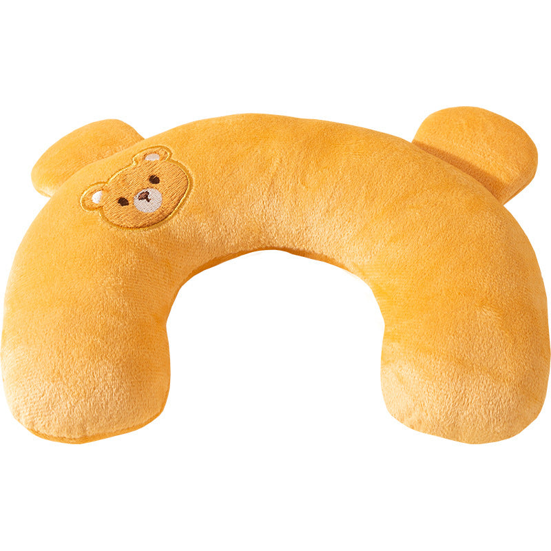 Kuscheltier für den Hund, Weiches Bestickt Hundespielzeug in U-Form, Schlafkissen für Hunde in Bär, Hase und Avocado Designs