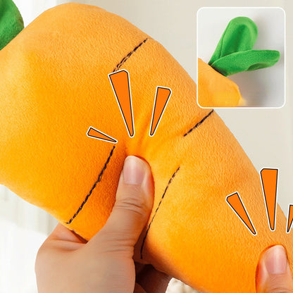 Kuscheltier für den Hund, Karotten-Spielzeug für Hunde mit BB-Sound, Drei Größen, Ideal zum Kauen und Spielen für alle Rassen