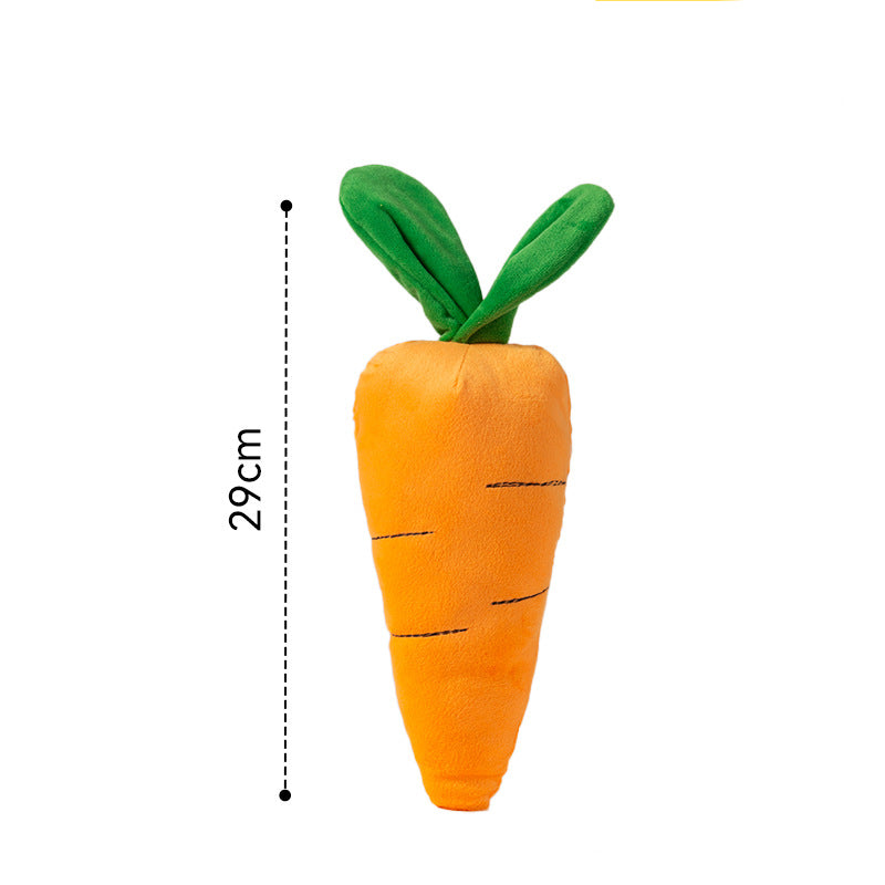 Kuscheltier für den Hund, Karotten-Spielzeug für Hunde mit BB-Sound, Drei Größen, Ideal zum Kauen und Spielen für alle Rassen