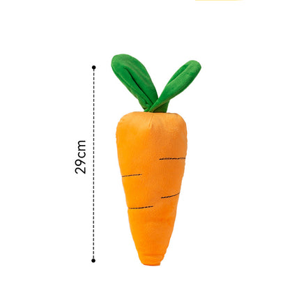 Kuscheltier für den Hund, Karotten-Spielzeug für Hunde mit BB-Sound, Drei Größen, Ideal zum Kauen und Spielen für alle Rassen