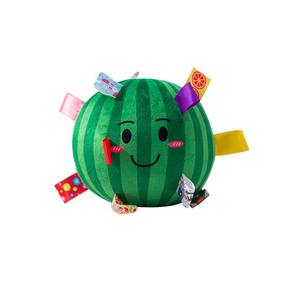 Hund Kuscheltiere, Dunkelgrüner Wassermelonen-Hundeball Mit Glocke, Ideal zum Kauen und Ziehen für Hunde aller Größen (1 Stück)