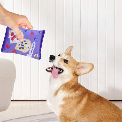 Kuscheltier für Hunde, Plüsch Kartoffelchips Snack-Bag, BB-Geräusch, Langlebig, Stressabbau Spielzeug für Hunde, Drei Farben