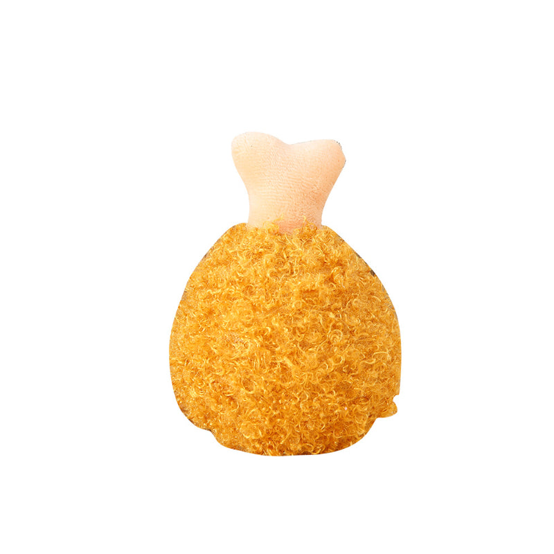 Kuscheltier für Hunde, Hähnchenbein mit Quietscher, langlebig & niedlich, Entspannungsspielzeug für kleine und große Hunde