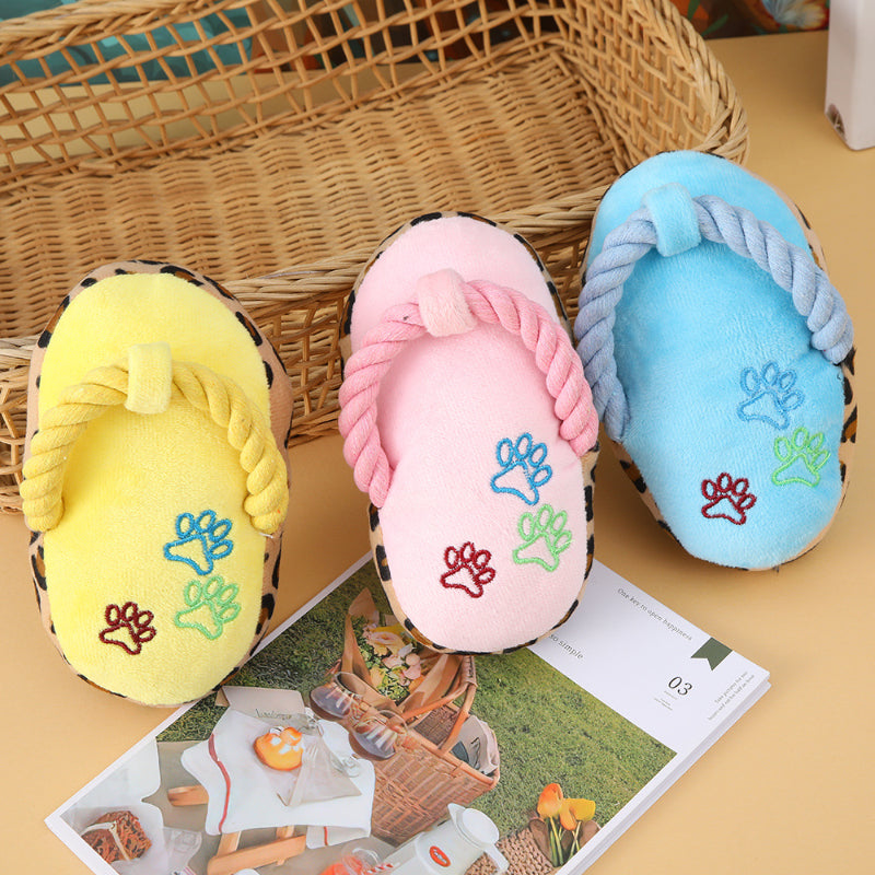 Kuscheltier für den Hund, Cartoon-Hausschuhe mit BB-Ton, ideal gegen Trennungsangst für kleine & große Hunde, Dreifarbiges Set