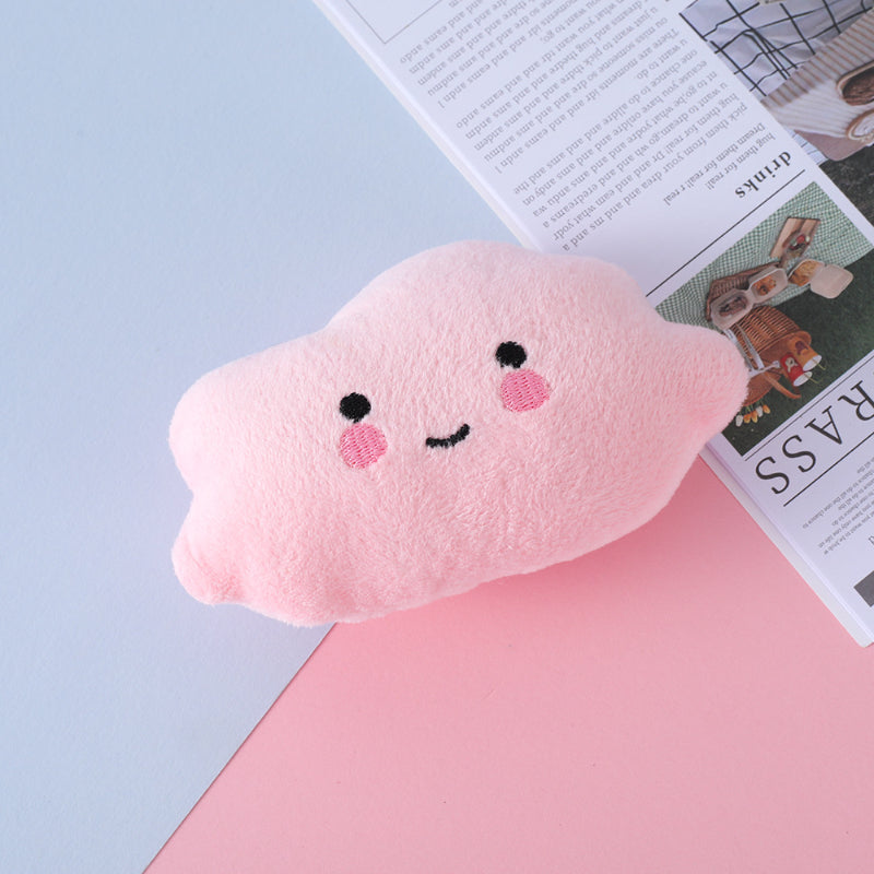 Kuscheltier für den Hund, Cartoon-Wolkenform mit Geräuschen, Kuscheltier für Welpen, Langeweile lindern, 4 Farben