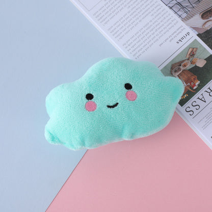 Kuscheltier für den Hund, Cartoon-Wolkenform mit Geräuschen, Kuscheltier für Welpen, Langeweile lindern, 4 Farben