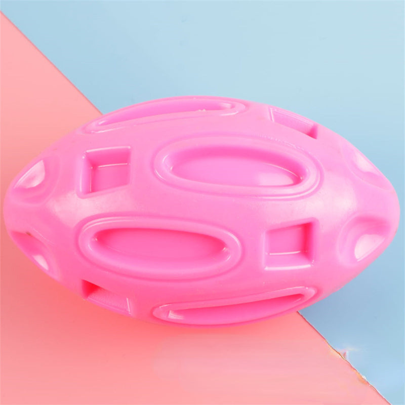 Unkaputtbares Hundespielzeug, Hundeball, TRP Rosa Fußball Lautspielzeug, Kauspielzeug Hund, Ideal für Große & Kleine Hunde