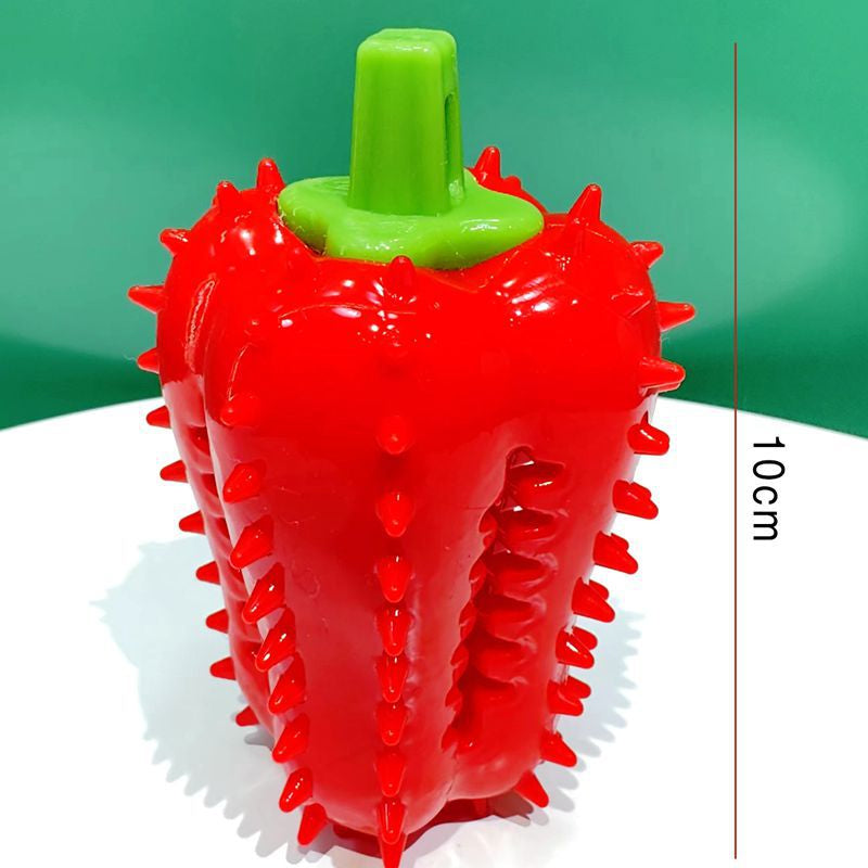 Hunde Intelligenzspielzeug, Chili-Form Kauspielzeug mit Essen verstecken, Interaktives & Futterspielzeug, Drei Farben
