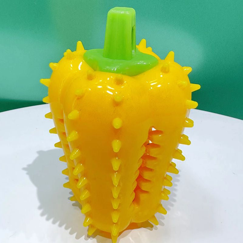 Hunde Intelligenzspielzeug, Chili-Form Kauspielzeug mit Essen verstecken, Interaktives & Futterspielzeug, Drei Farben