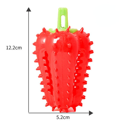 Hunde Intelligenzspielzeug, Chili-Form Kauspielzeug mit Essen verstecken, Interaktives & Futterspielzeug, Drei Farben
