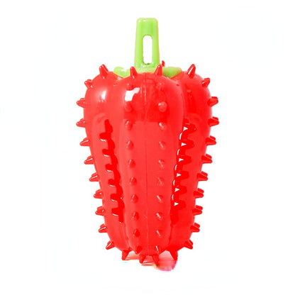 Hunde Intelligenzspielzeug, Chili-Form Kauspielzeug mit Essen verstecken, Interaktives & Futterspielzeug, Drei Farben