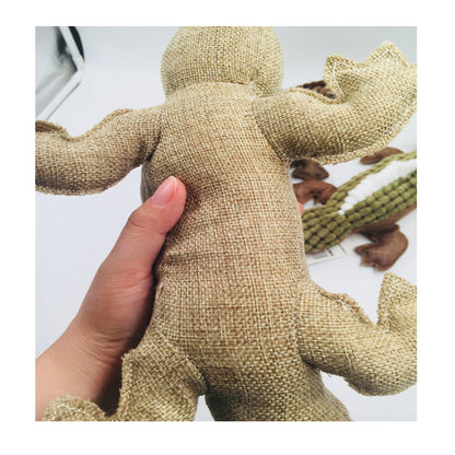 Kuscheltier für den Hund, Plüsch Crocodile mit Geräusch, Kauspielzeug Hund für kleine & mittelgroße Hunde, zwei Farben