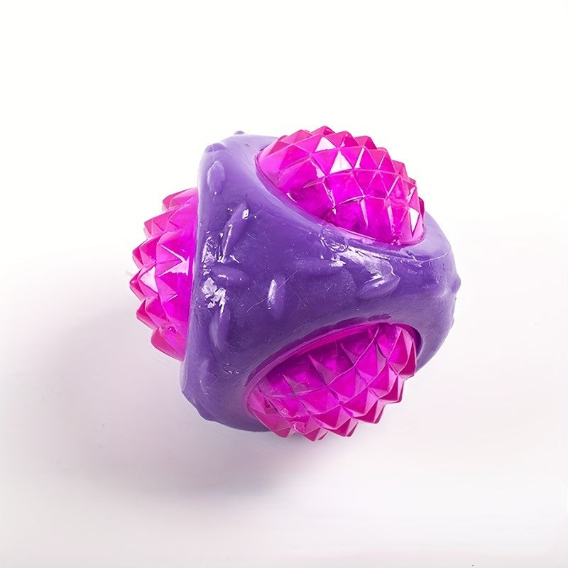 Hundespielzeug Unkaputtbar, 8 cm Hundeball, LED-aufleuchtendem Diamantball in Drei Farben, für Jagen & Spielen im Freien