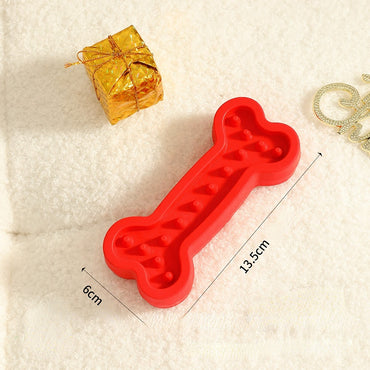 Kauknochen für Hunde, TRP Rot Knochenform, Zahnpflege Spielzeug, Langlebig, Hundespielzeug für alle Rassen (1 Stück)