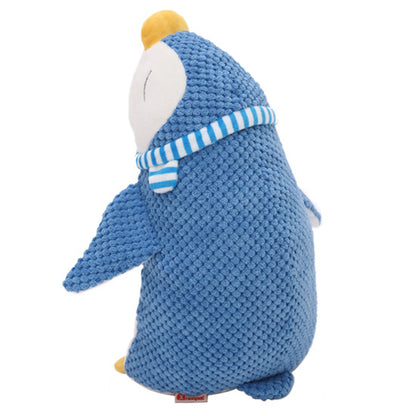Hund Kuscheltiere, Süßer blauer Pinguin mit Lautes Papier und BB-Sound, Hundespielzeug zum Schlafen & Kauspielzeug Hund