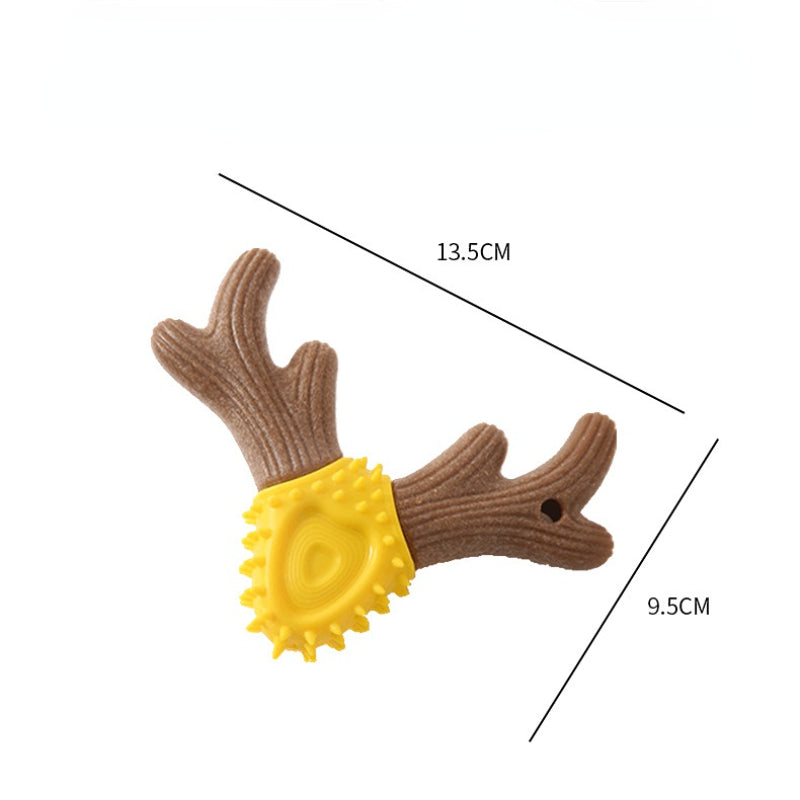 Hundespielzeug Unkaputtbar, Beißstab Geweihform, Strapazierfähiges und langlebiges Hundespielzeug für jeden Hund, Vier Farben