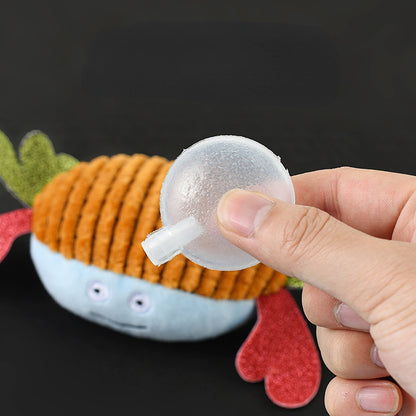 Kuscheltiere für Hunde, Krabben Kauspielzeug aus Maissamt, mit BB-Geräusch, Pink & Blau, ideal für Spiel und Zahnreinigung (1 Stück)