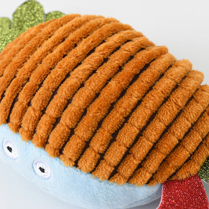 Kuscheltiere für Hunde, Krabben Kauspielzeug aus Maissamt, mit BB-Geräusch, Pink & Blau, ideal für Spiel und Zahnreinigung (1 Stück)