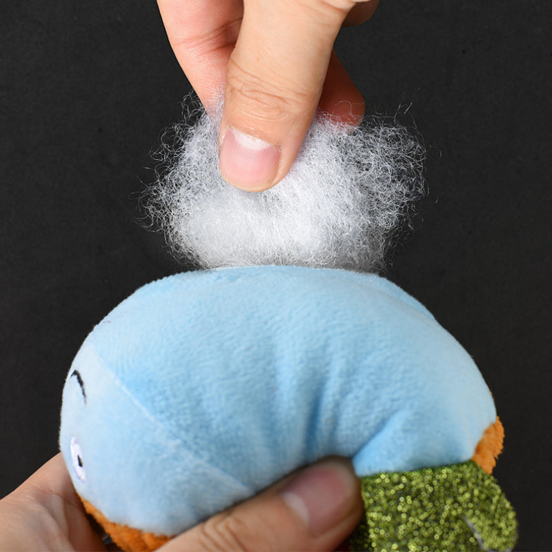 Kuscheltiere für Hunde, Krabben Kauspielzeug aus Maissamt, mit BB-Geräusch, Pink & Blau, ideal für Spiel und Zahnreinigung (1 Stück)