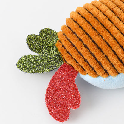 Kuscheltiere für Hunde, Krabben Kauspielzeug aus Maissamt, mit BB-Geräusch, Pink & Blau, ideal für Spiel und Zahnreinigung (1 Stück)