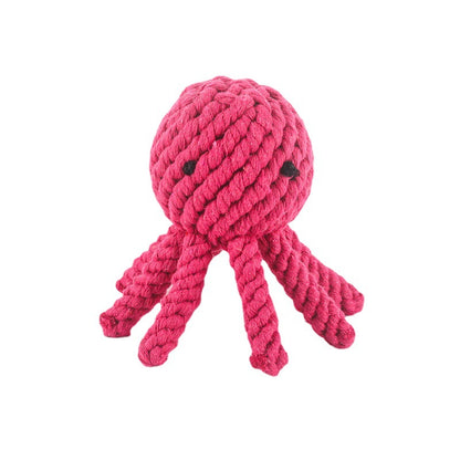 Spielzeug für den Hund, Oktopus aus Baumwollseilknoten, Kauspielzeug für Hunde, ideal für kleine und große Rassen (1 Stück)