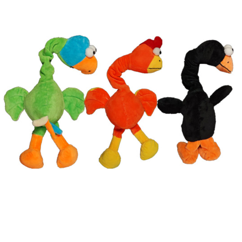 Hund Kuscheltiere, Weiche Kurzer Plüsch Lautgebendes Huhn mit BB-Geräusch, Widerstandsfähig Kauspielzeug, Drei farbige (1 Stück)