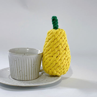 Hund Spielzeug, Baumwollseil Obstset, Realistische & Langlebige Kauspielzeug Hund, 5 Obstsorten, voller Spaß