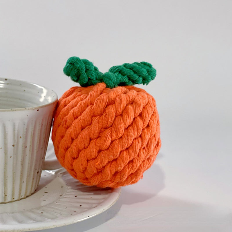 Hund Spielzeug, Baumwollseil Obstset, Realistische & Langlebige Kauspielzeug Hund, 5 Obstsorten, voller Spaß