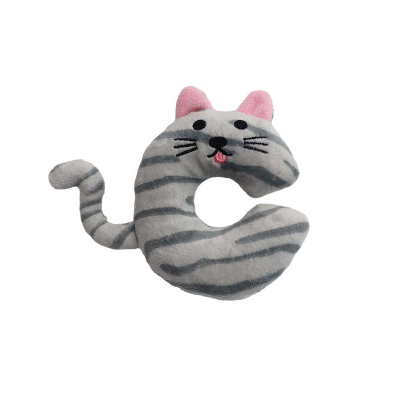 Kuscheltier für den Hund, Plüsch ABC Alphabet Spielzeug mit BB-Sounder, drei Varianten auswahlbar, ideal für kleine Hunde (1 Stück)