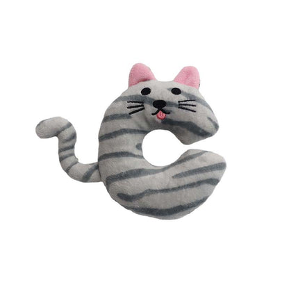 Kuscheltier für den Hund, Plüsch ABC Alphabet Spielzeug mit BB-Sounder, drei Varianten auswahlbar, ideal für kleine Hunde (1 Stück)