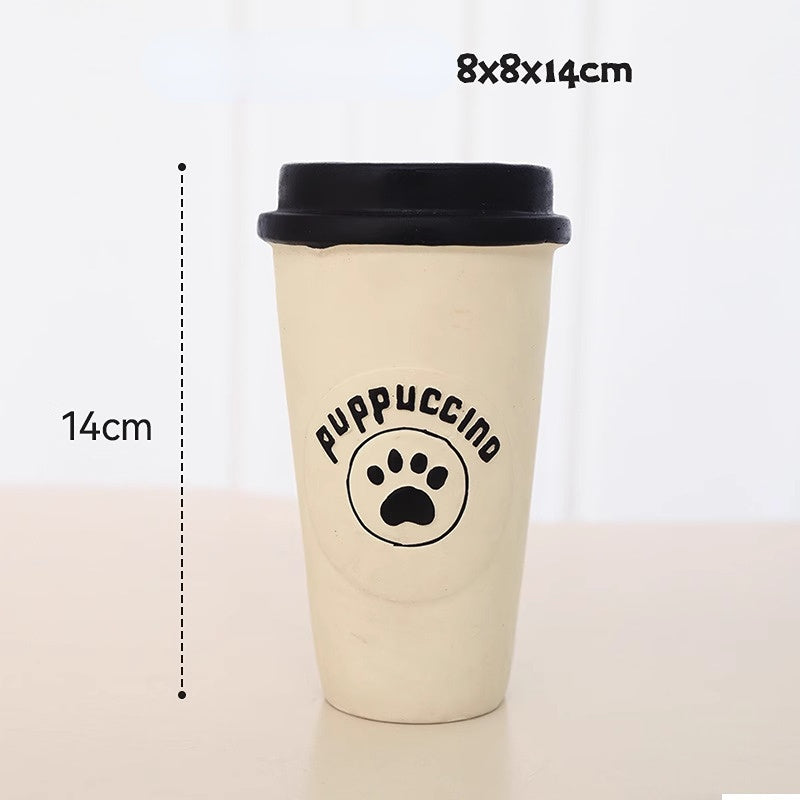 Spielzeug für den Hund, Latex-Kaffeetasse mit BB-Geräusch, Ideal zum Kauen & Spielen, Lustiges Kauspielzeug für kleine Hunde (1 Stück)