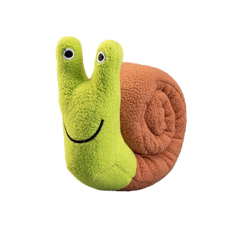 Kuscheltier für Hunde,Faltbares Spielzeug in Schneckenform mit BB-Sound, Interaktives Futterspielzeug für alle Hunde