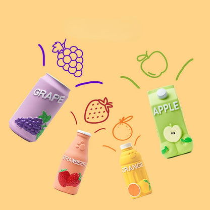 Hundespielzeug Unkaputtbar, Simulations Saftflasche aus Latex mit Fruchtduft & Geräuschfunktion, Spaßbringendes Hundespielzeug